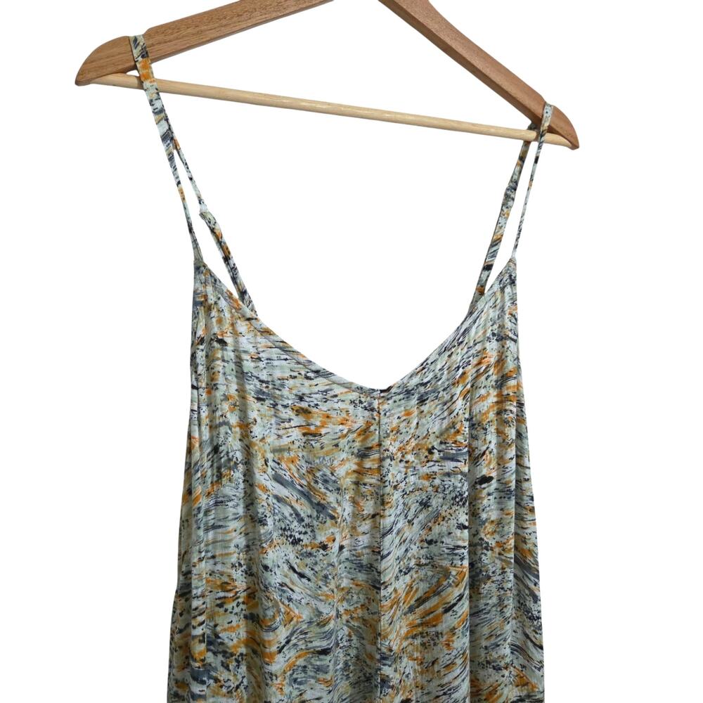 World Market Boho Baggy Fit Wide Crop Leg Jumpsuit Soft Rayon Pockets LARGE/XL - Picture 4 of 12
